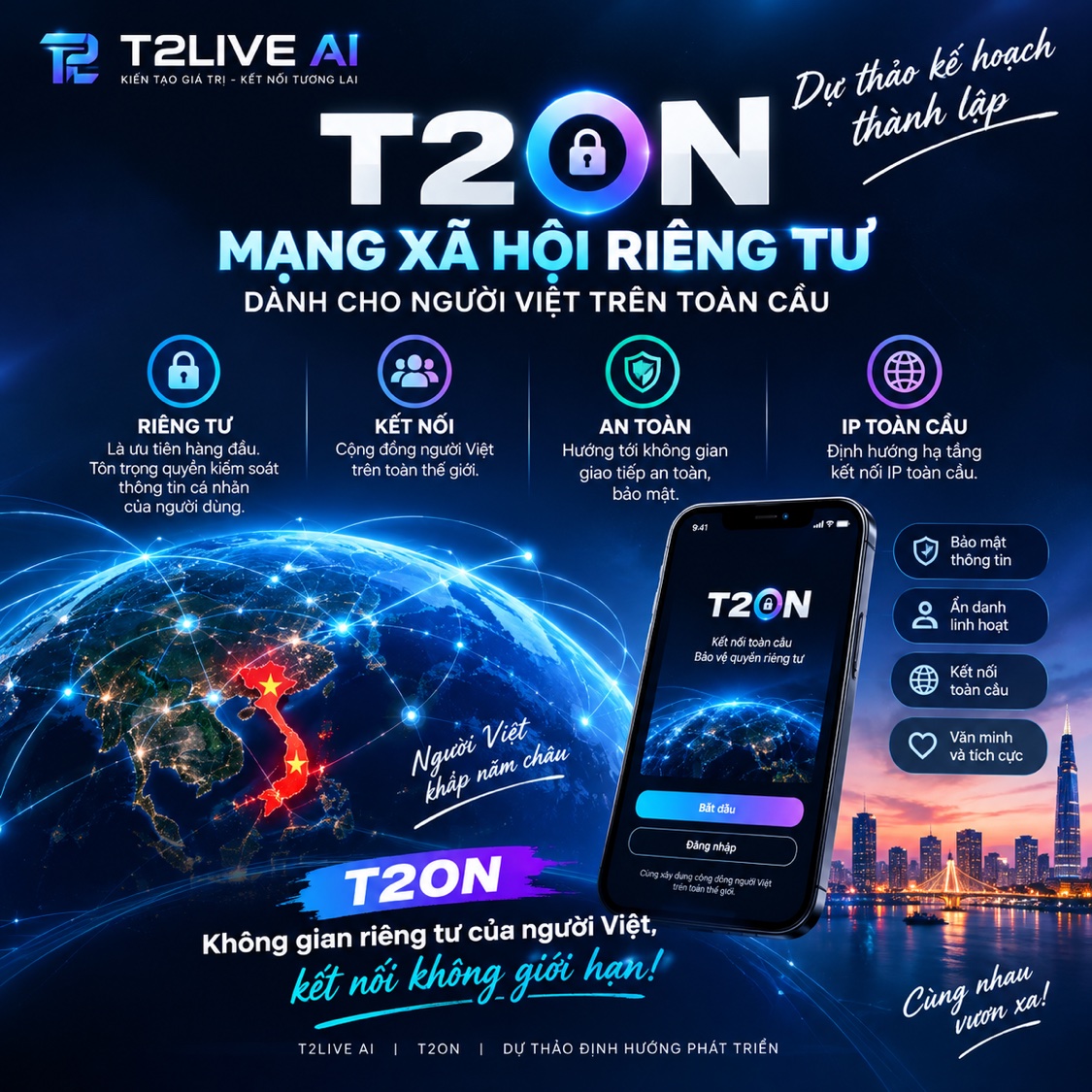 T2on — Mạng xã hội riêng tư T2live